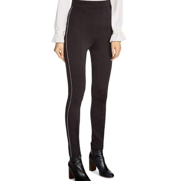 NWT Maje Paris Presy Stretch Ponte Piped Leggings